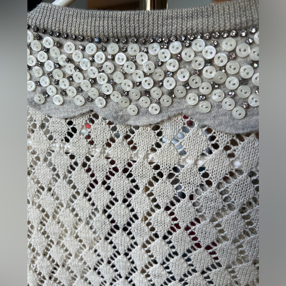 Anthropologie lace cardigan with detailed collar - Picture 7 of 7
